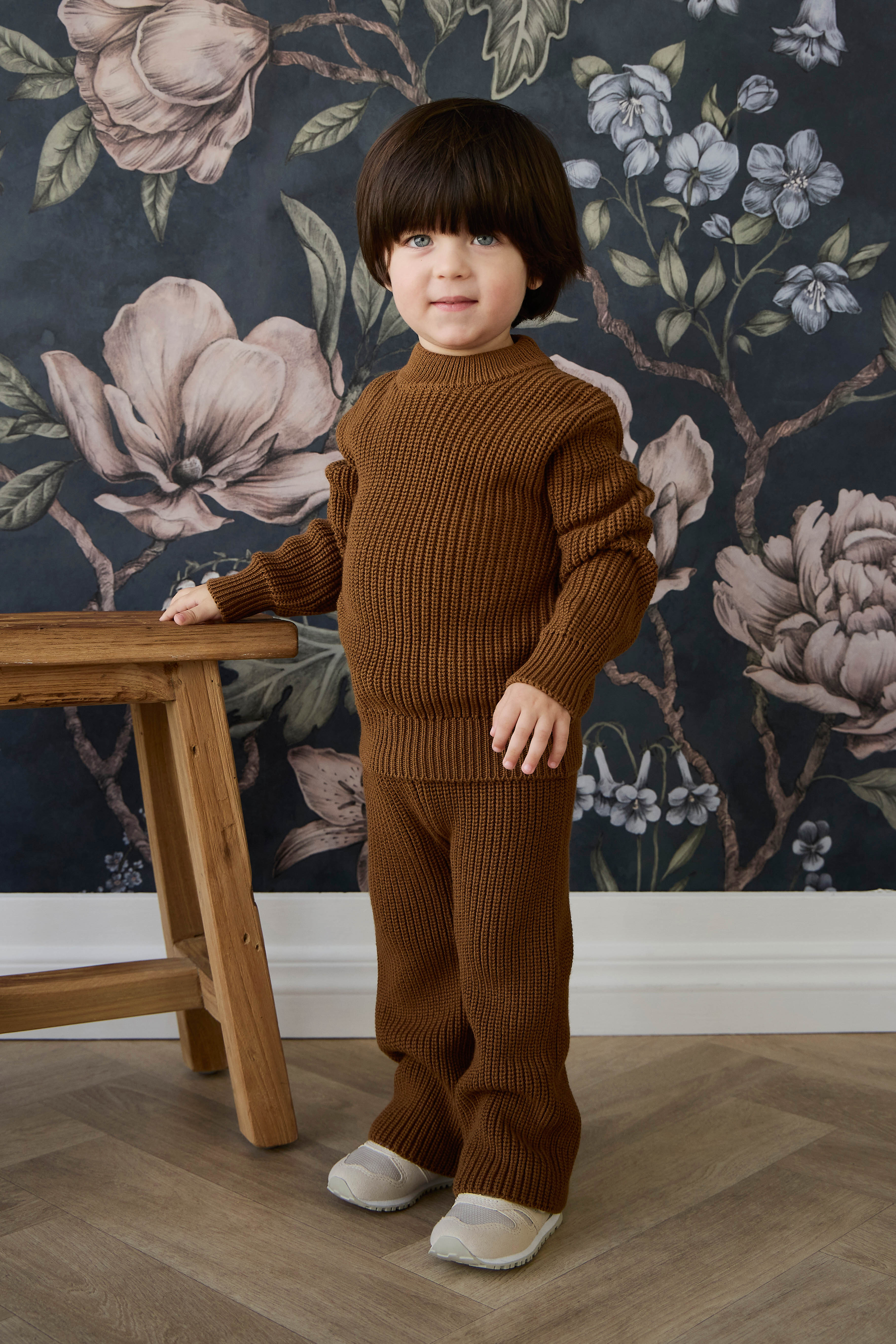 Pantalon en maille de coton uni avec taille élastiquée à nouer pour bébé et enfant (0-6 ans) – Confortable au quotidien