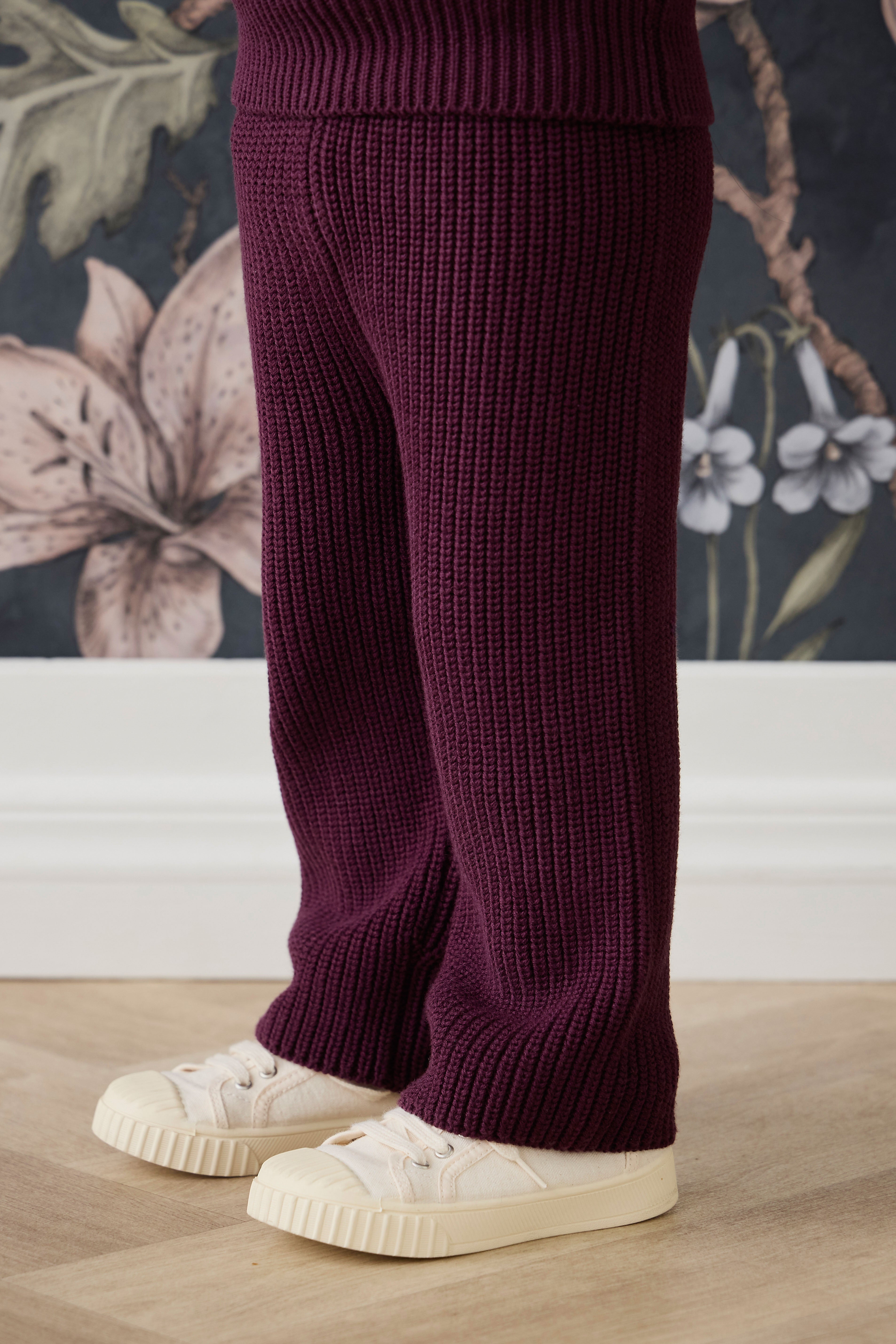 Pantalon en tricot de coton uni avec taille élastiquée à nouer pour bébé et tout-petit Confort Quotidien (0-8 ans)