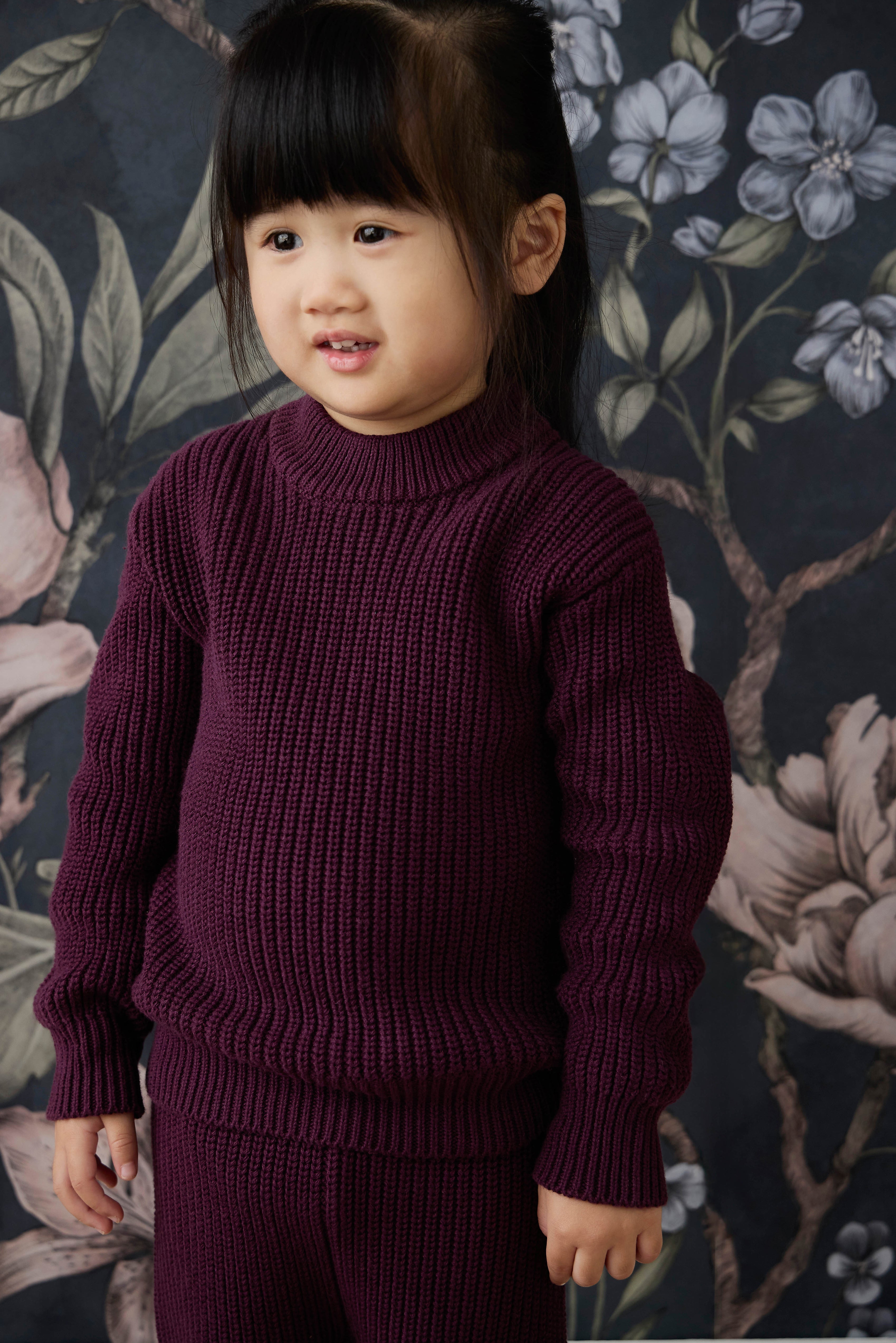 Pull ras-du-cou en coton uni avec encolure, poignets et ourlet côtelés pour bébé et enfant (0-8 ans) – Douillet au quotidien