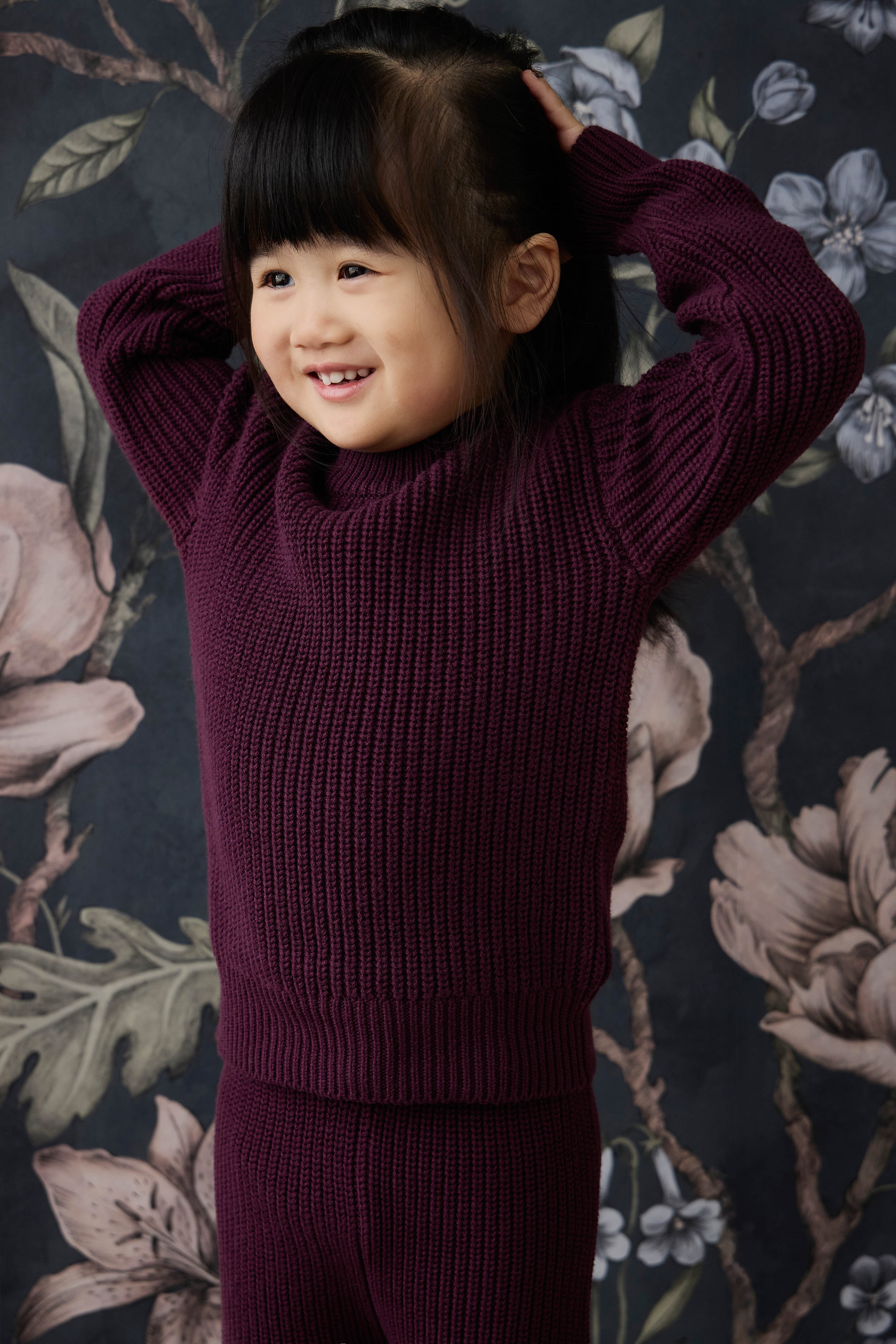 Pull ras-du-cou en coton uni avec encolure, poignets et ourlet côtelés pour bébé et enfant (0-8 ans) – Douillet au quotidien