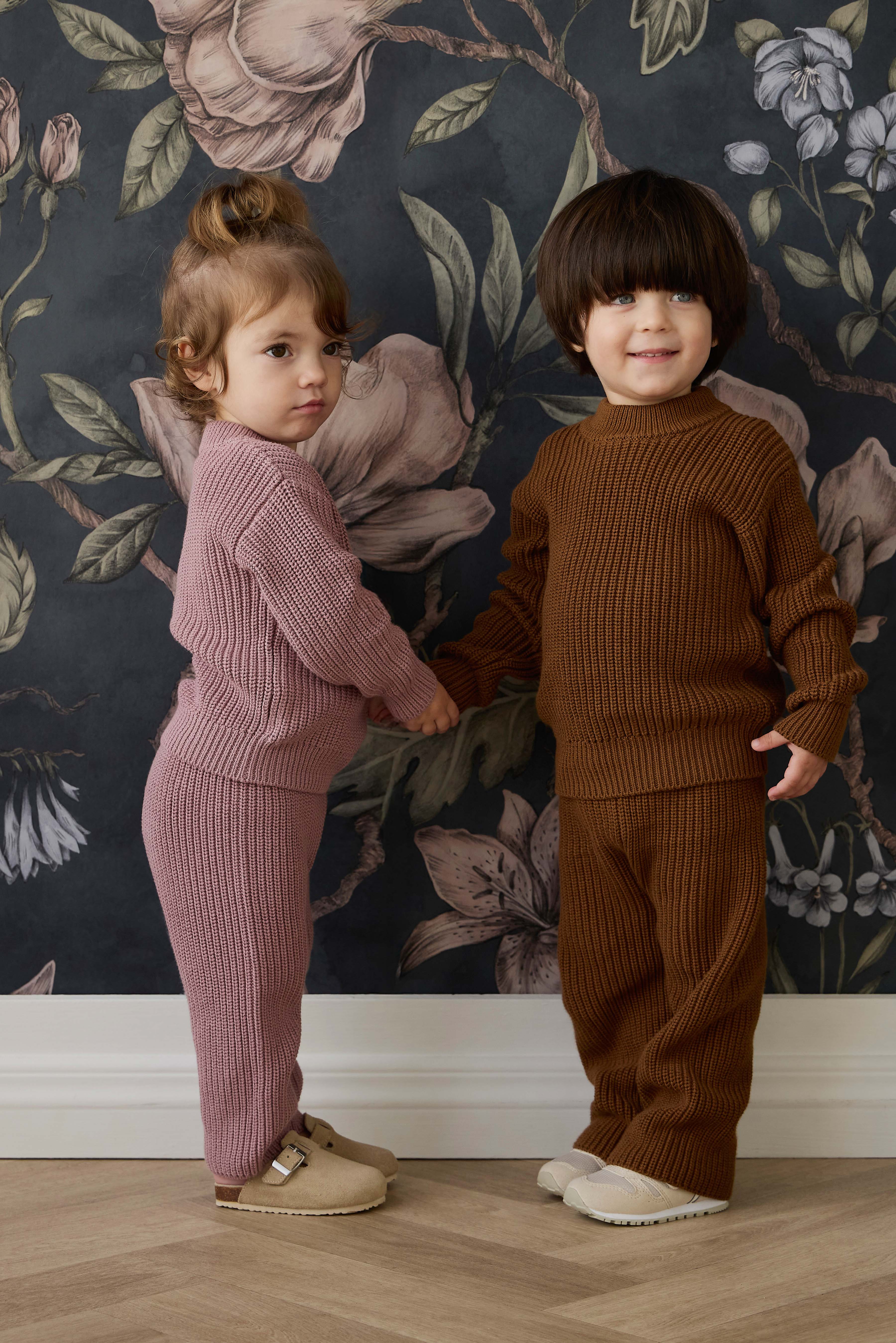 Pantalon en maille de coton uni avec taille élastiquée à nouer pour bébé et enfant (0-6 ans) – Confortable au quotidien