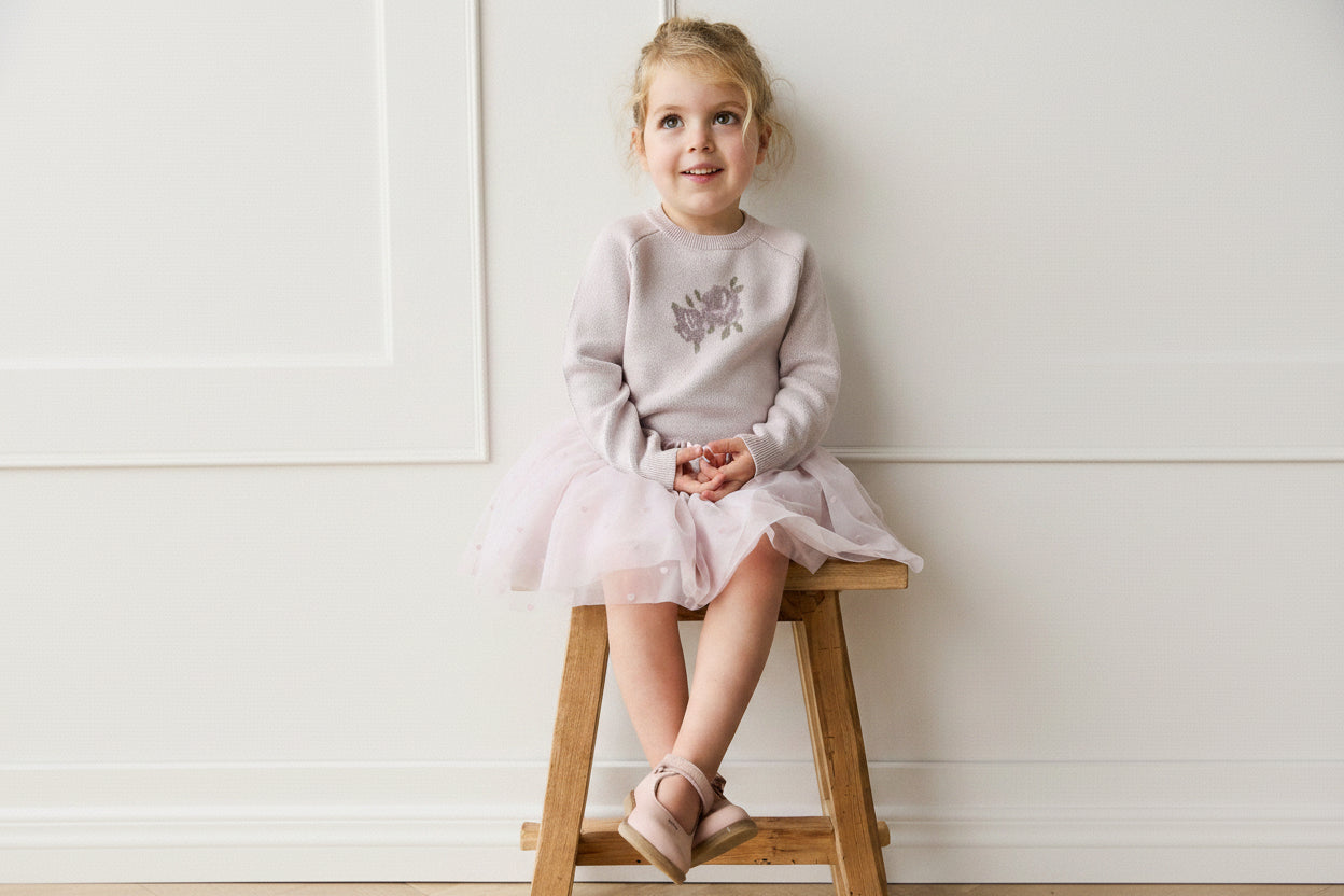 Jupe en nylon à imprimé flocage cœur multicolore romantique avec doublure en coton pour filles, idéale pour les occasions festives et spéciales (6 mois-8 ans)