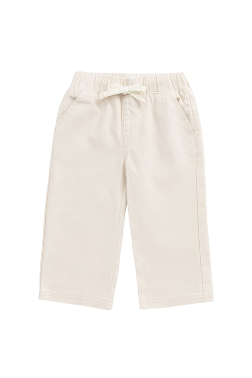 Pantalon Romeo en coton-élasthanne uni décontracté, coupe confortable et respirante pour bébés et petites filles (6 mois-8 ans)