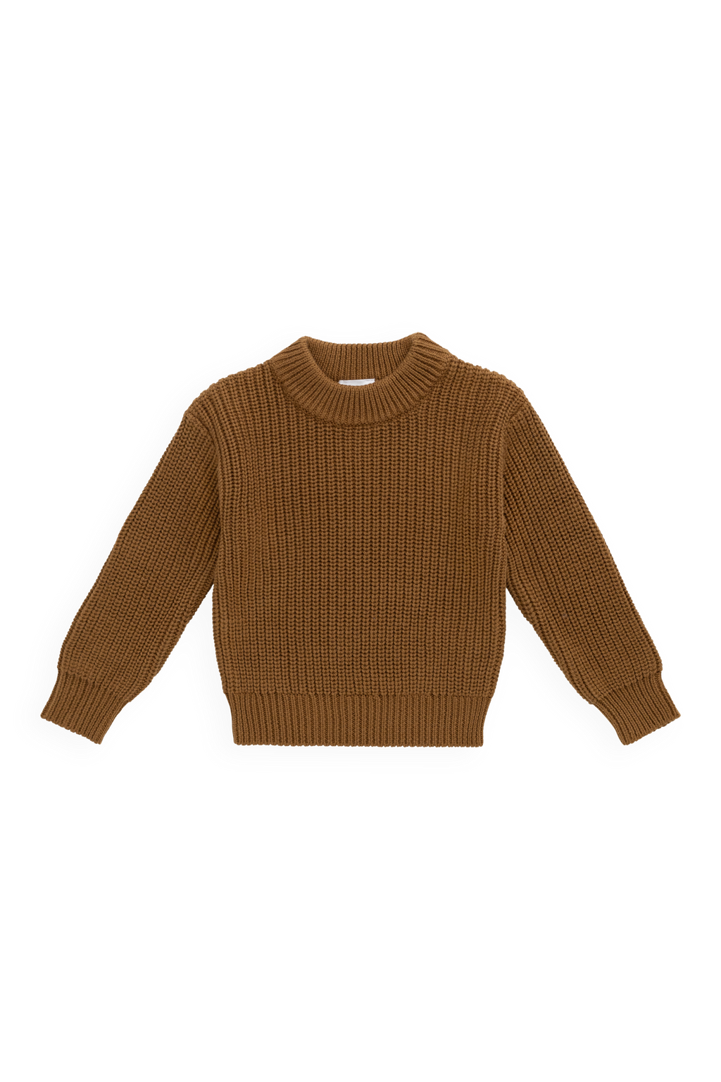 Pull Ras-du-Cou en Coton Uni, Poignets et Ourlet Côtes pour Bébé et Enfant Confort Quotidien (0–6A)