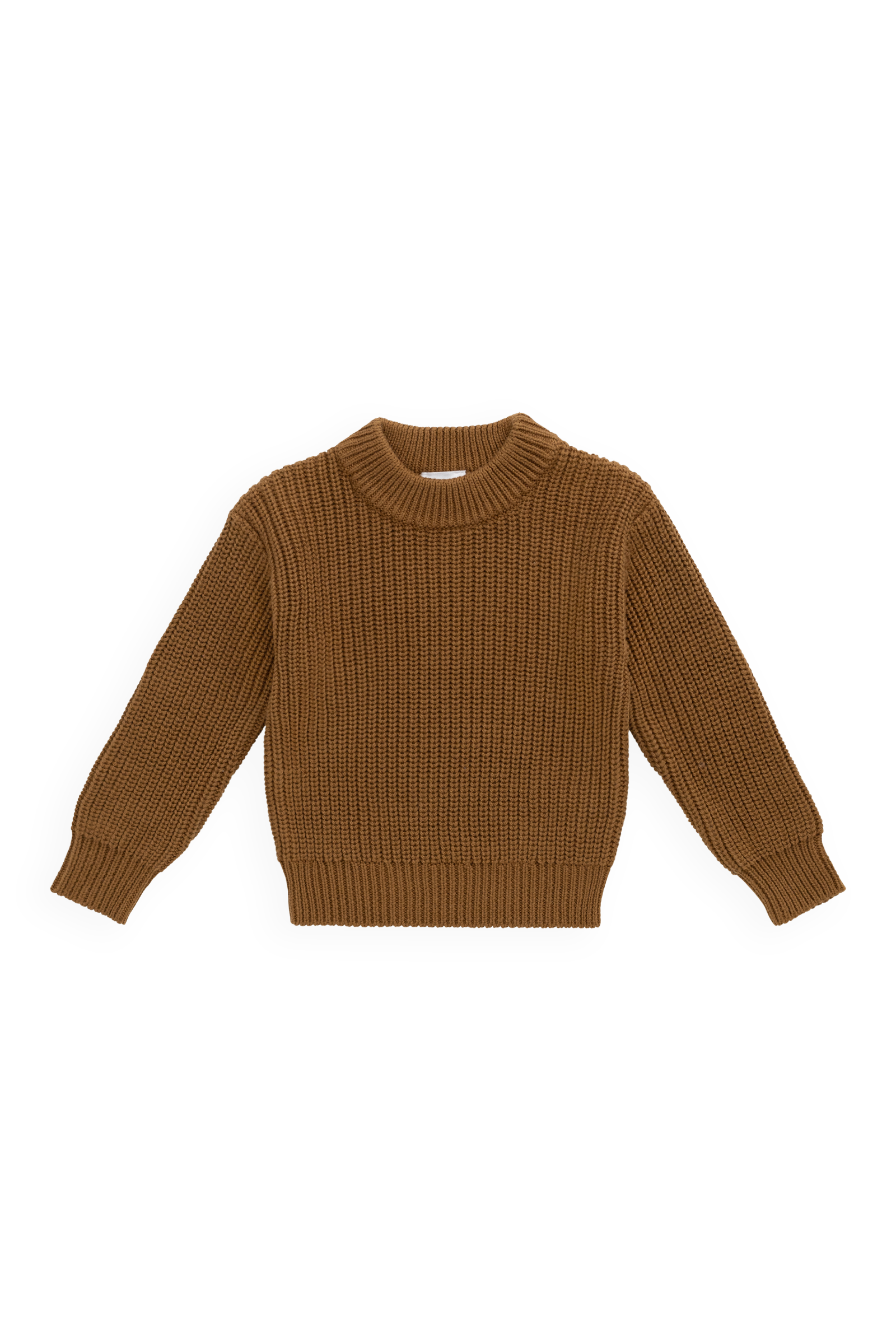 Pull Ras-du-Cou en Coton Uni, Poignets et Ourlet Côtes pour Bébé et Enfant Confort Quotidien (0–6A)