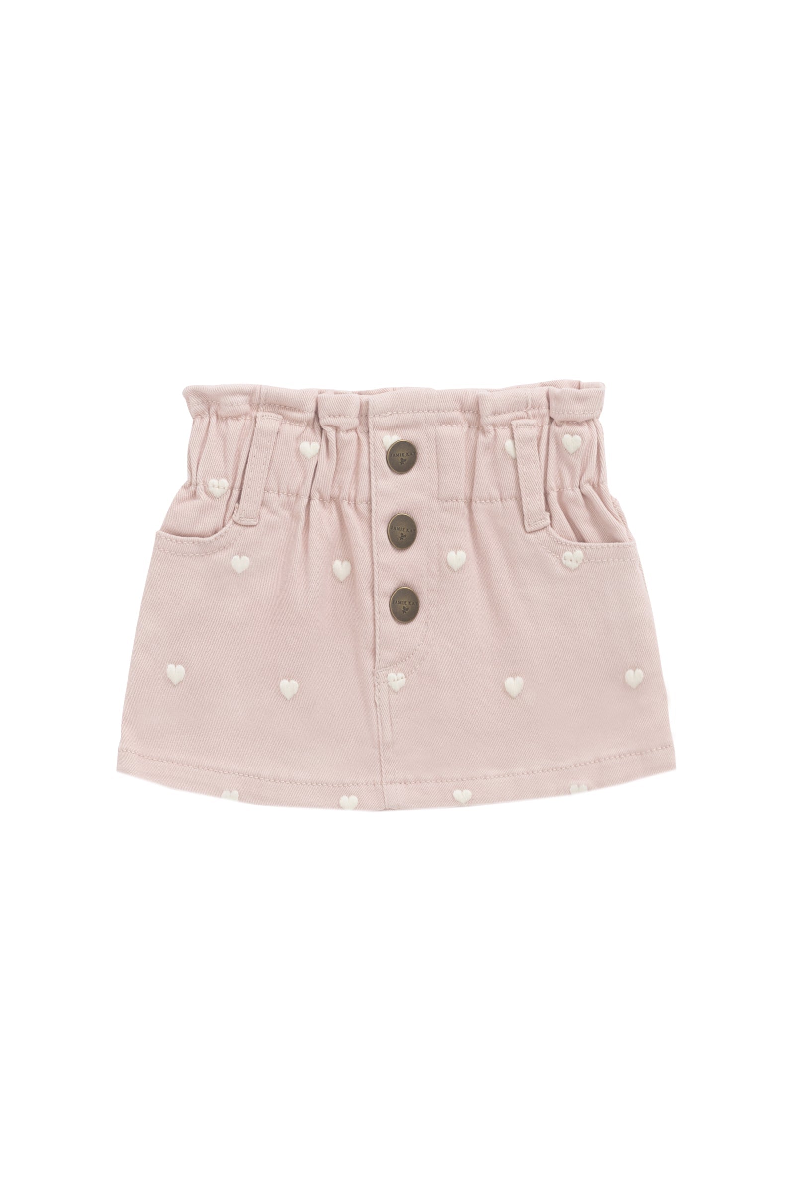 Jupe étagée classique unie en coton-élasthanne avec taille élastiquée pour filles au quotidien printemps-été (1 an – 10 ans)