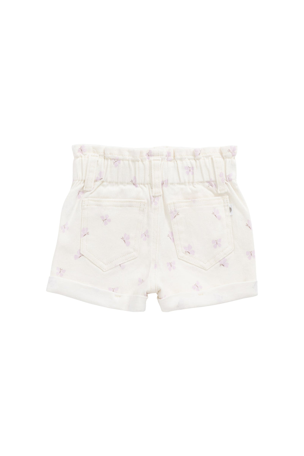 Short en coton-élasthanne solide parchemin décontracté avec ferrures sans nickel pour filles (6 mois-10 ans)