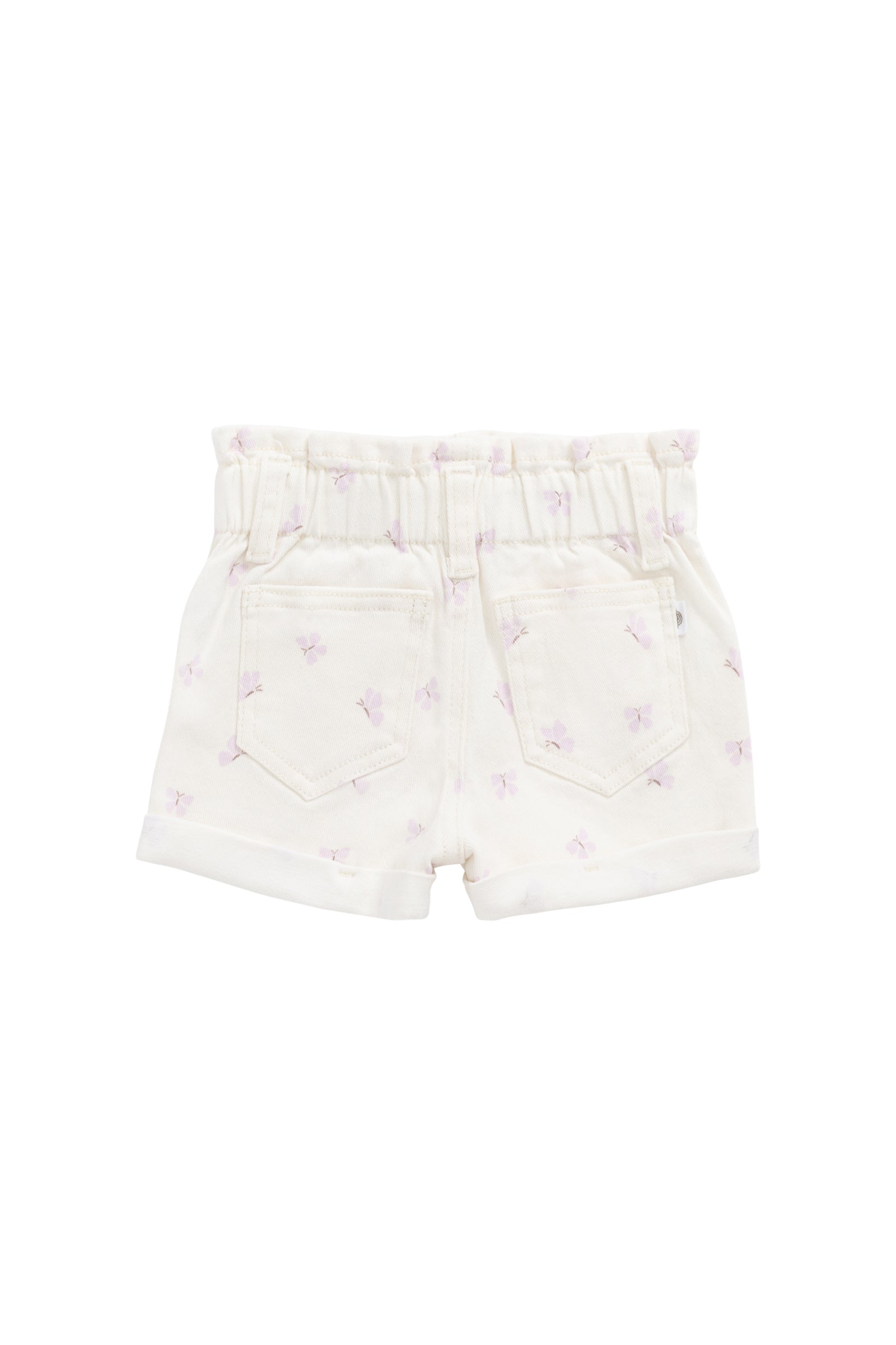 Short en coton-élasthanne solide parchemin décontracté avec ferrures sans nickel pour filles (6 mois-10 ans)