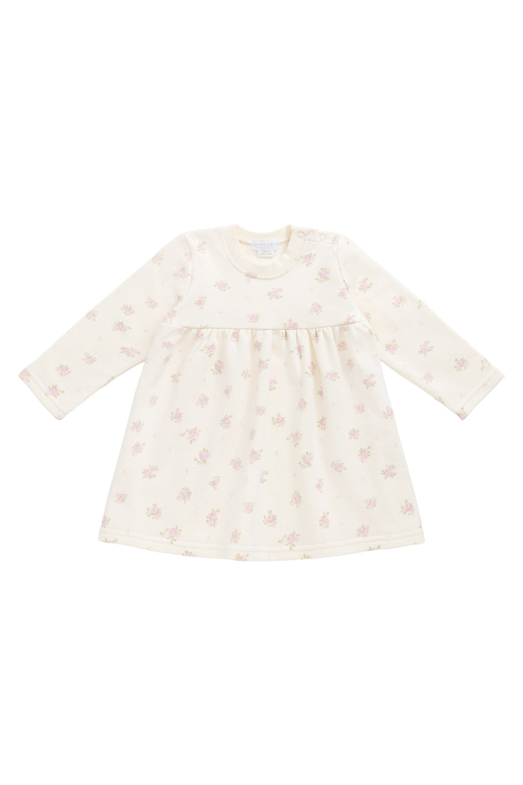 Robe Charlotte sans effort, unie en coton biologique et élasthanne, à la silhouette douce et respirante, pour le quotidien des filles (6 mois-8 ans)