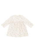 Robe Charlotte sans effort, unie en coton biologique et élasthanne, à la silhouette douce et respirante, pour le quotidien des filles (6 mois-8 ans)