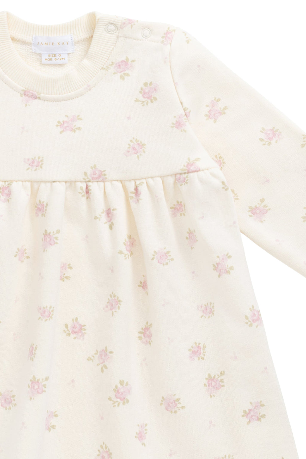 Robe Charlotte sans effort, unie en coton biologique et élasthanne, à la silhouette douce et respirante, pour le quotidien des filles (6 mois-8 ans)
