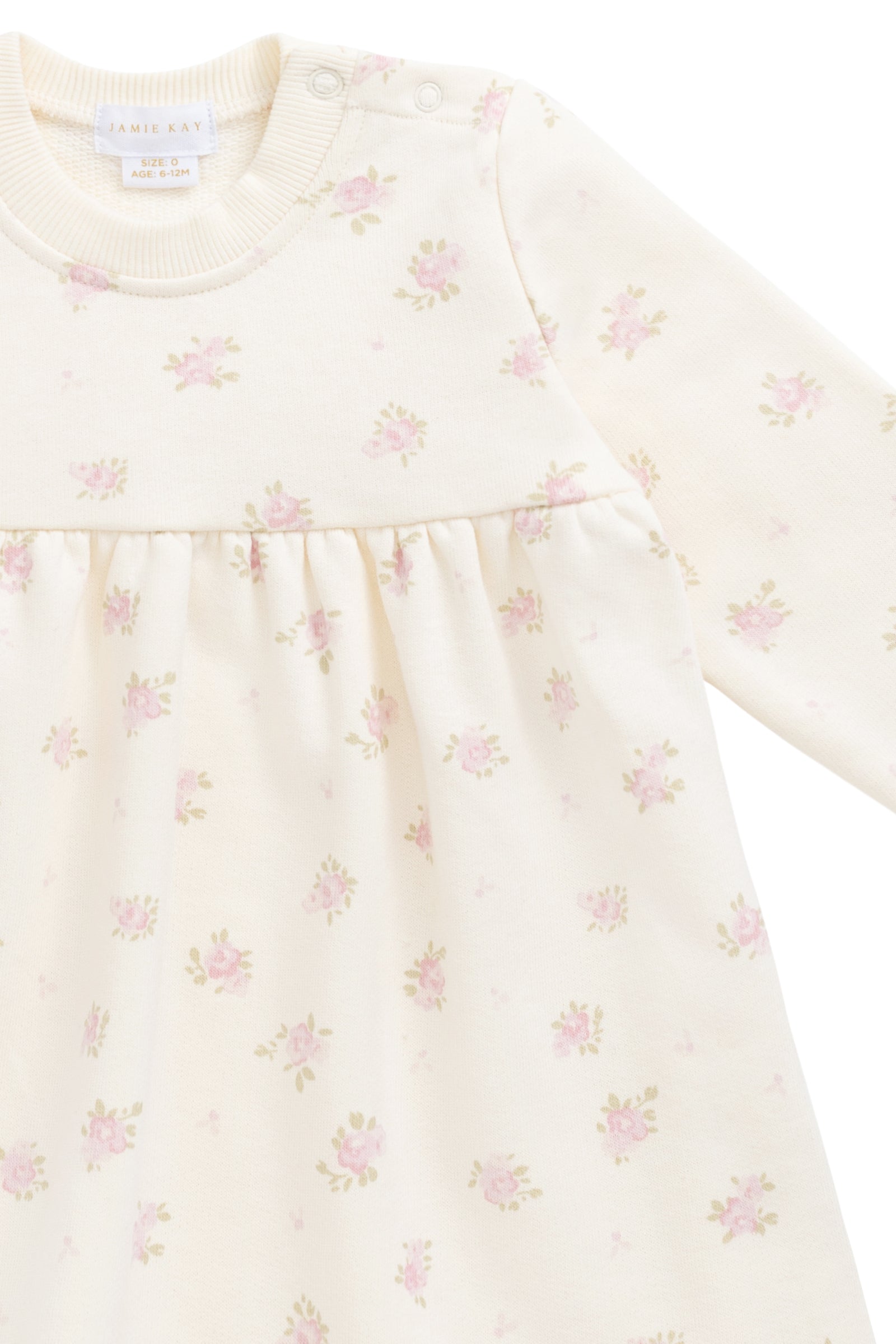 Robe Charlotte sans effort, unie en coton biologique et élasthanne, à la silhouette douce et respirante, pour le quotidien des filles (6 mois-8 ans)