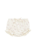 Bloomer côtelé fin, uni et doux, en coton biologique-élasthanne avec détail volanté pour bébé (0-3 ans)