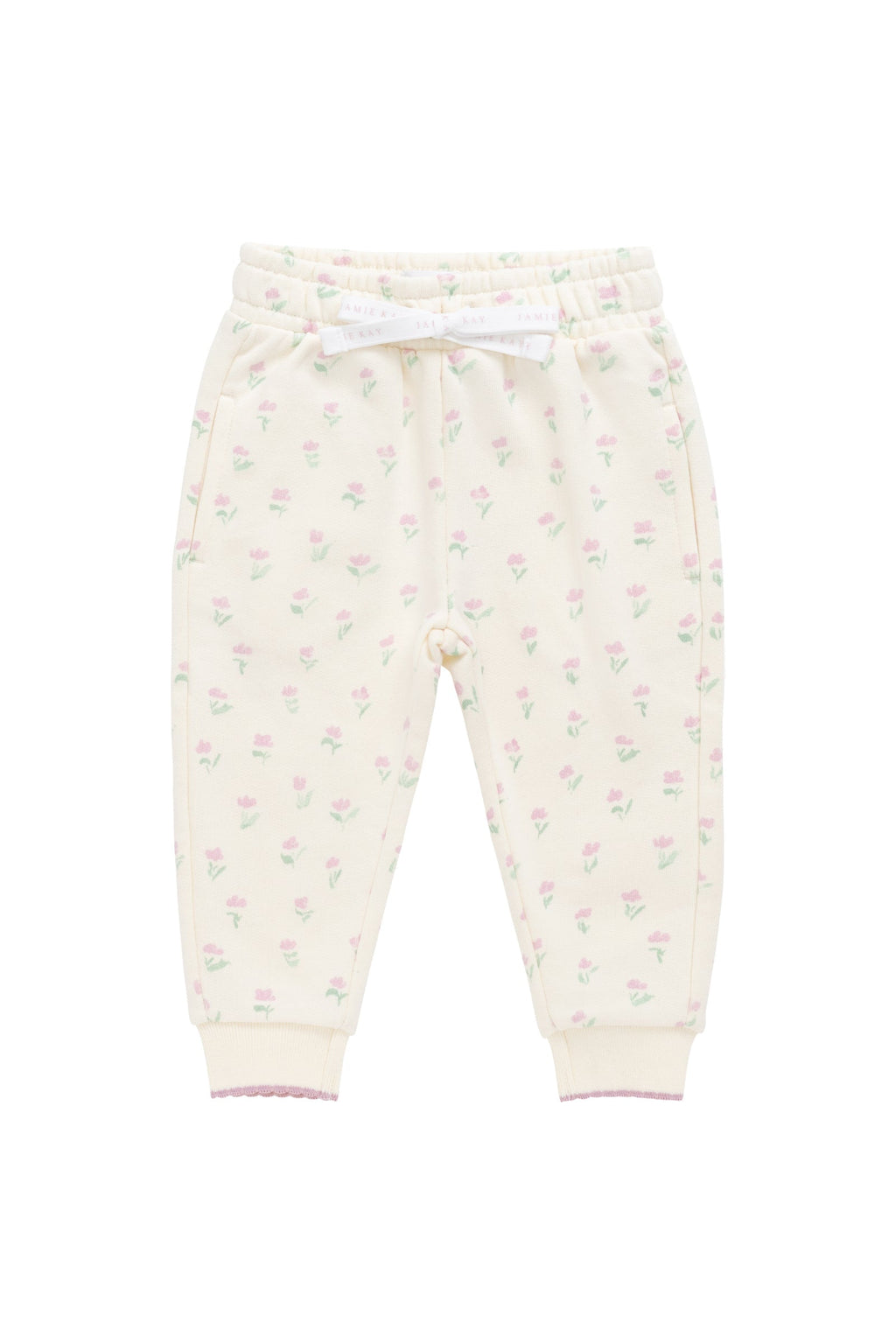 Pantalon de survêtement sport rose uni en coton bio-élasthanne avec taille élastique, coupe confortable pour bébés et enfants (6 mois – 10 ans)