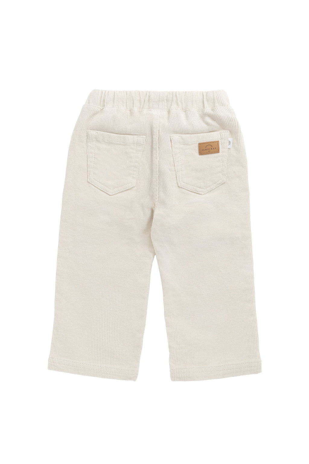 Pantalon Romeo décontracté en coton et élasthanne couleur avoine, confortable et respirant pour le quotidien des bébés et filles (6 mois à 8 ans)