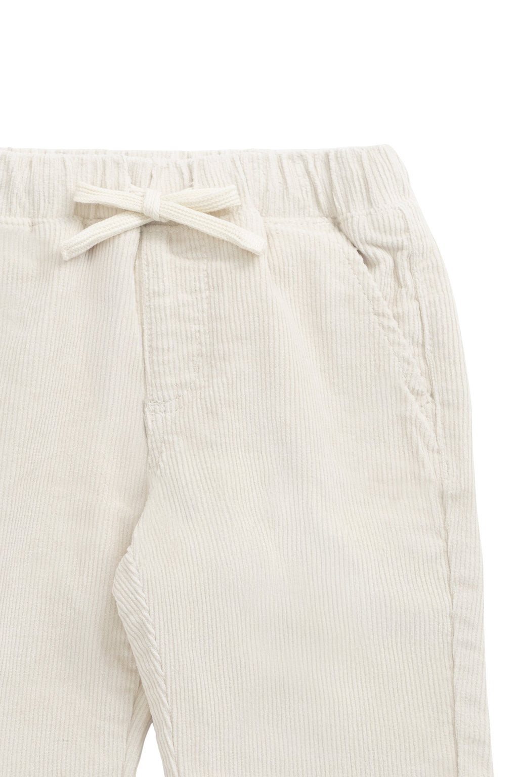 Pantalon Romeo décontracté en coton et élasthanne couleur avoine, confortable et respirant pour le quotidien des bébés et filles (6 mois à 8 ans)