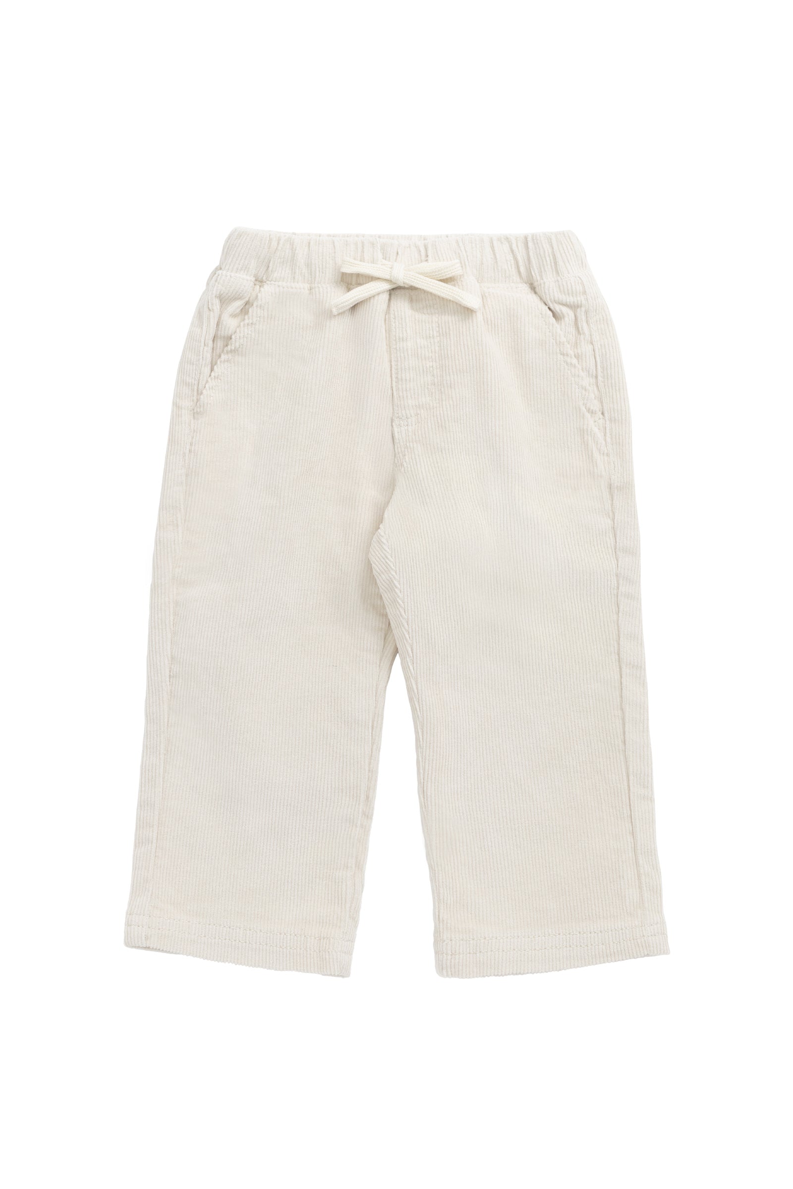 Pantalon Romeo décontracté en coton et élasthanne couleur avoine, confortable et respirant pour le quotidien des bébés et filles (6 mois à 8 ans)
