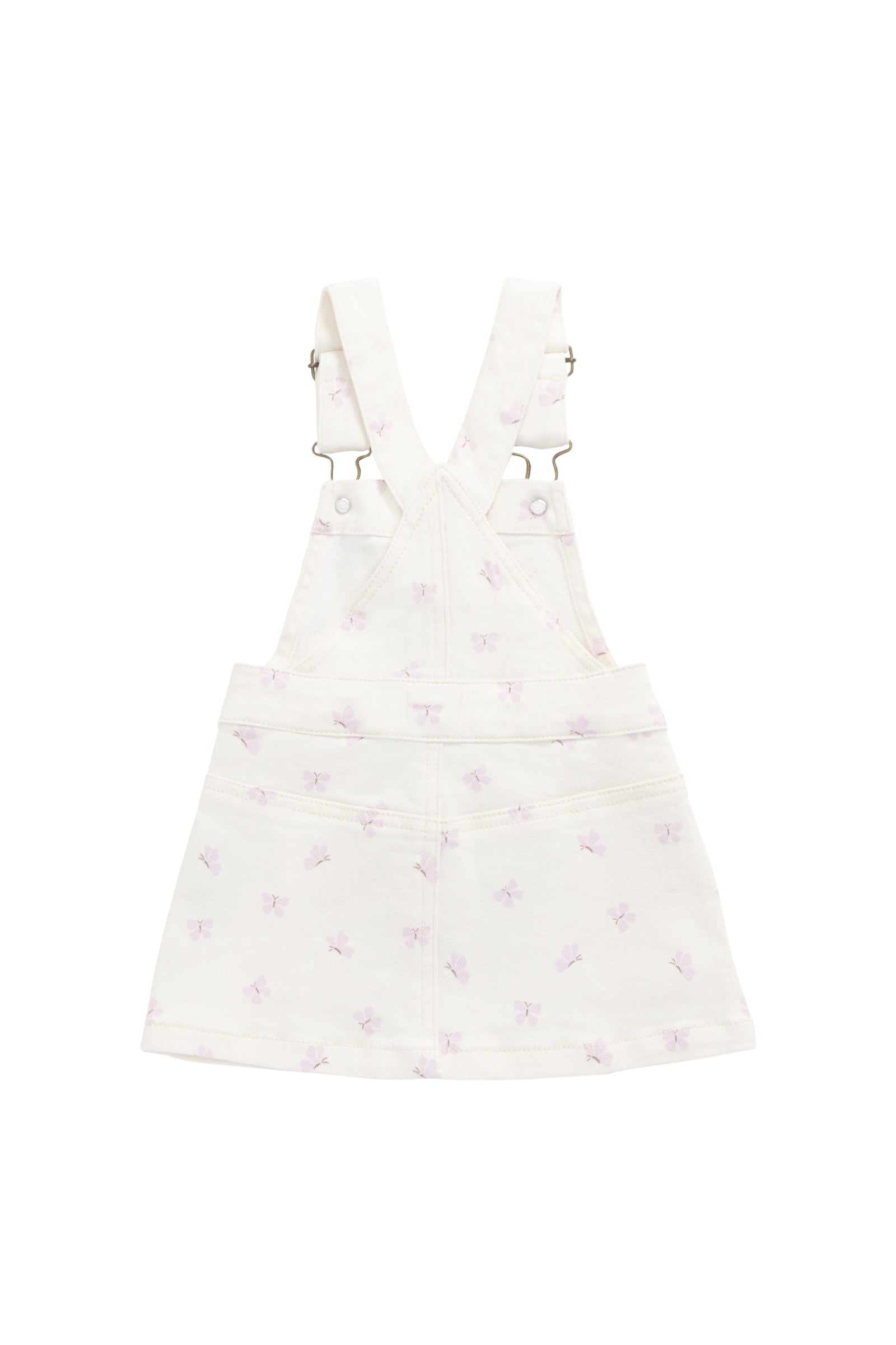 Robe salopette en coton et élasthanne couleur parchemin vintage, avec bretelles réglables et silhouette décontractée pour filles (6 mois-8 ans)