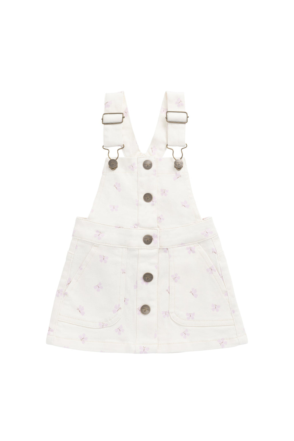 Robe salopette en coton et élasthanne couleur parchemin vintage, avec bretelles réglables et silhouette décontractée pour filles (6 mois-8 ans)