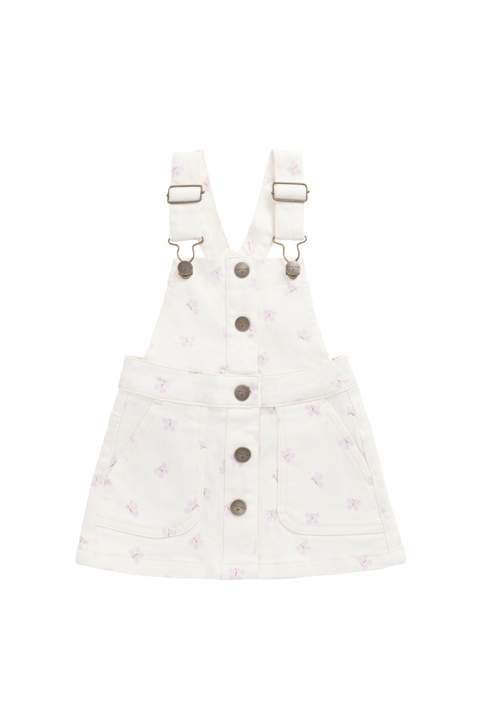 Robe salopette en coton et élasthanne couleur parchemin vintage, avec bretelles réglables et silhouette décontractée pour filles (6 mois-8 ans)