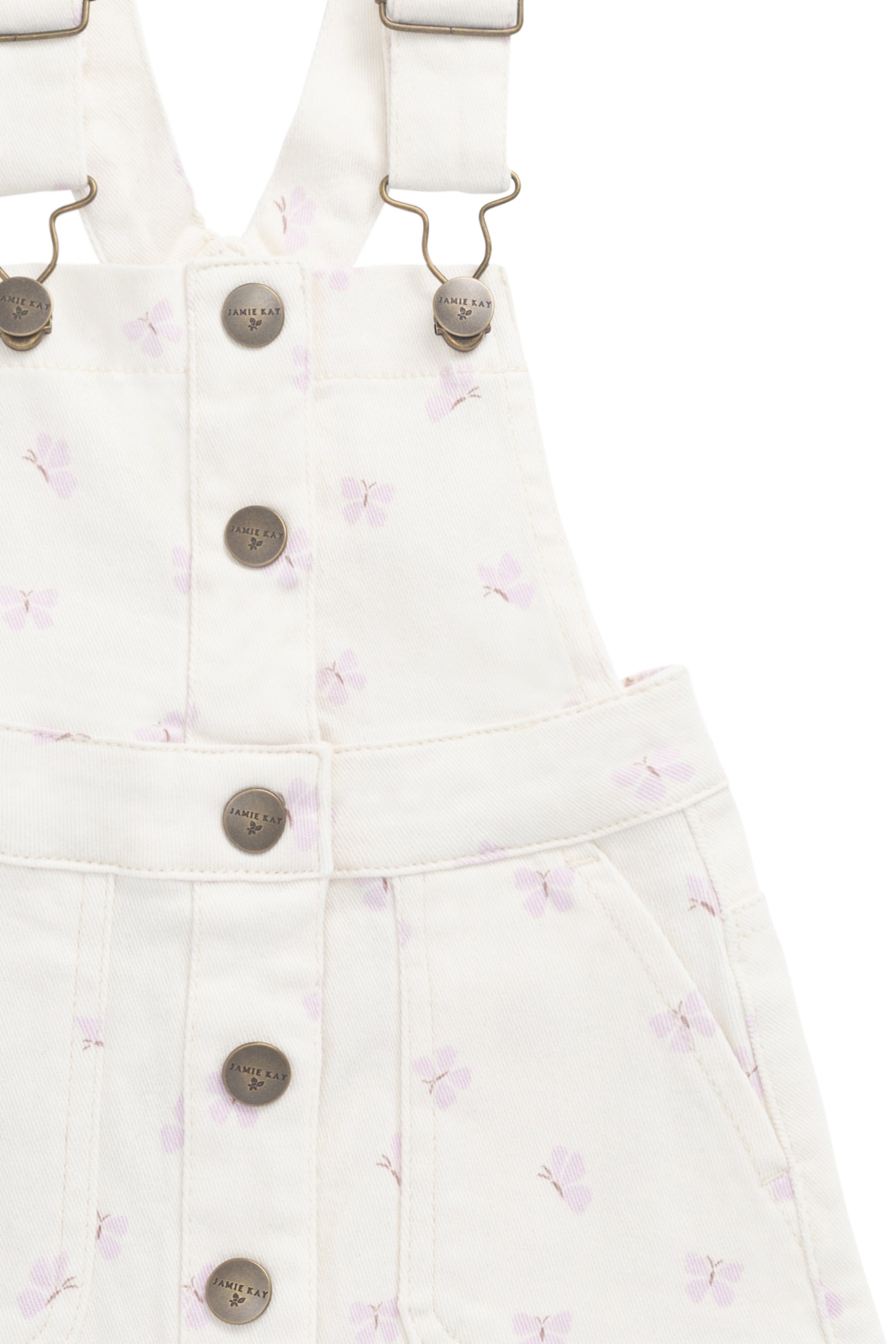 Robe salopette en coton et élasthanne couleur parchemin vintage, avec bretelles réglables et silhouette décontractée pour filles (6 mois-8 ans)