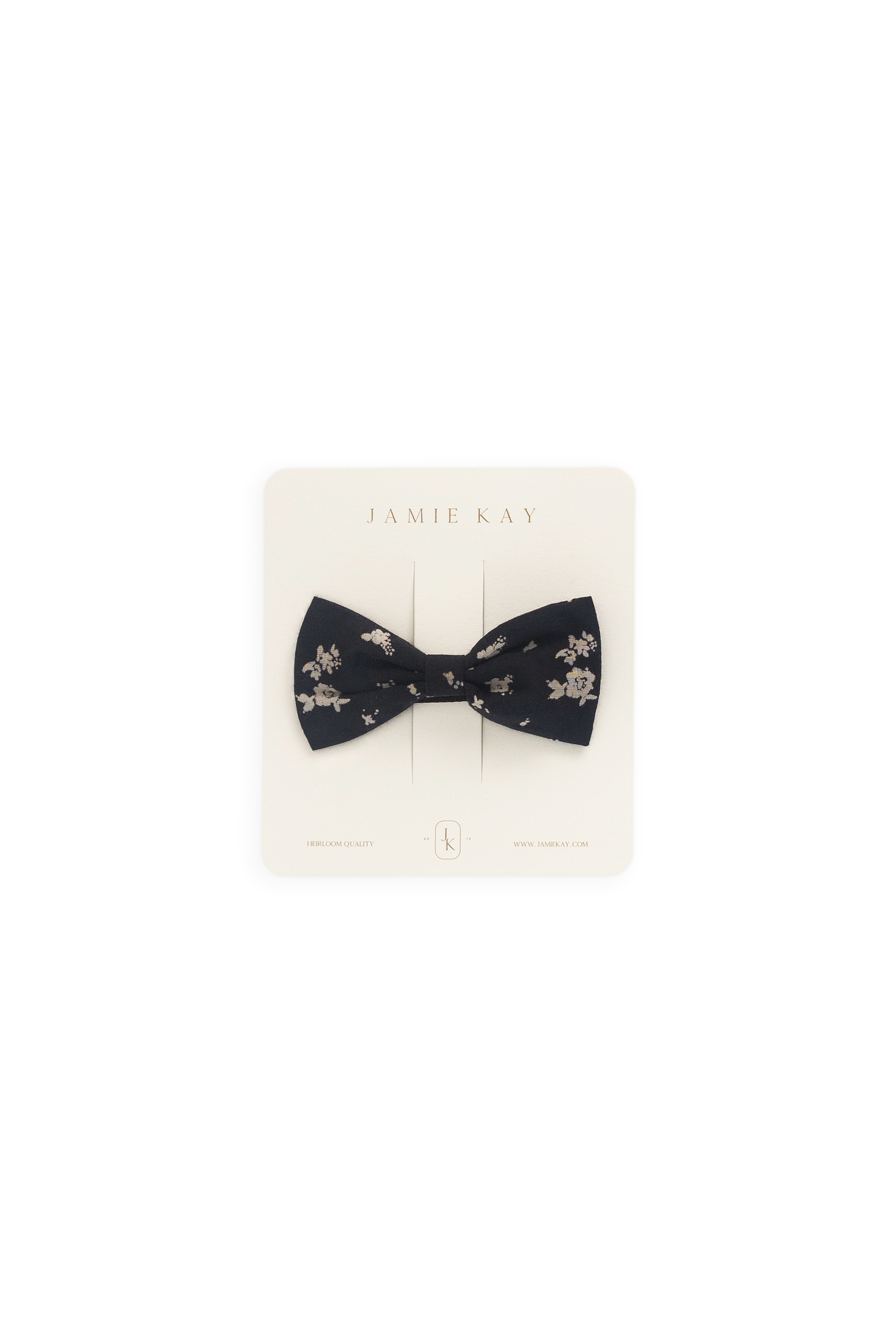 Chouchou en coton biologique à imprimé floral graphique minimaliste avec une coupe raffinée d'environ 8 cm de large pour les coiffures quotidiennes des filles