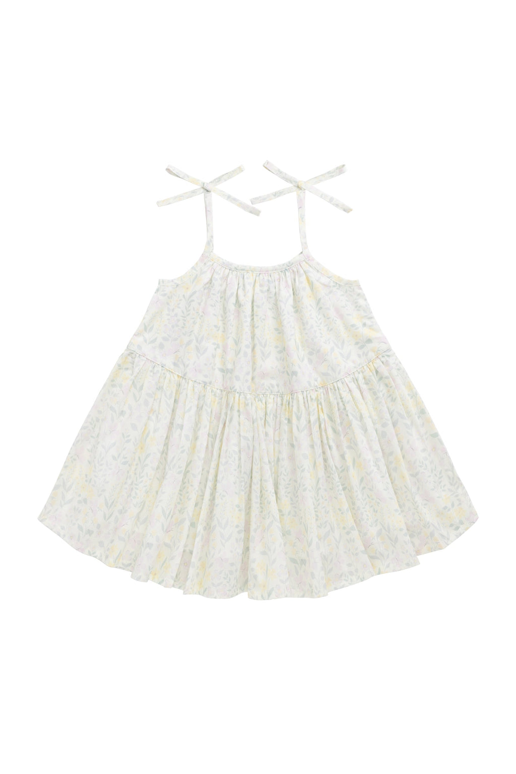 Robe classique unie en coton biologique avec silhouette douce et respirante pour filles au quotidien (1-10 ans)