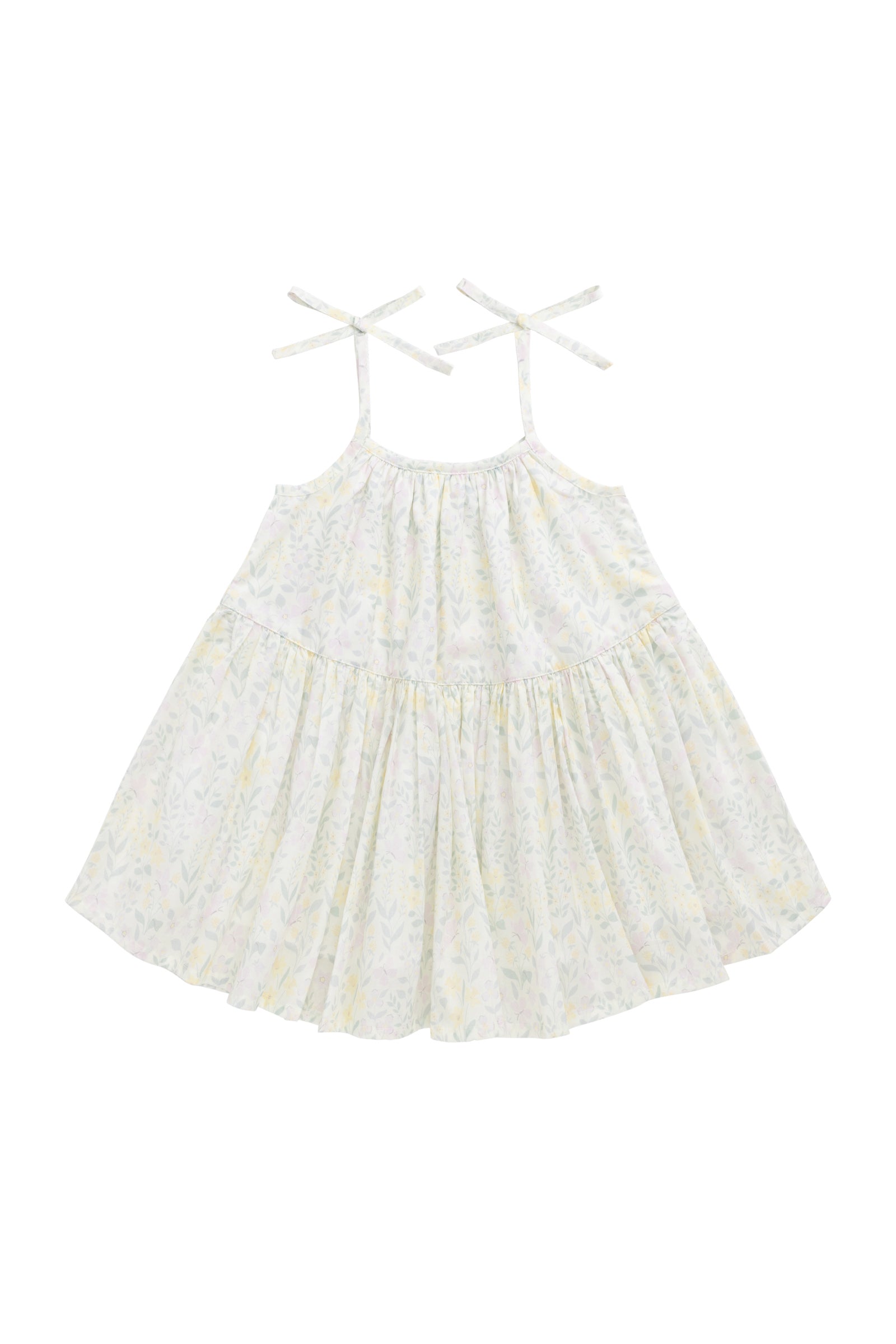 Robe classique unie en coton biologique avec silhouette douce et respirante pour filles au quotidien (1-10 ans)