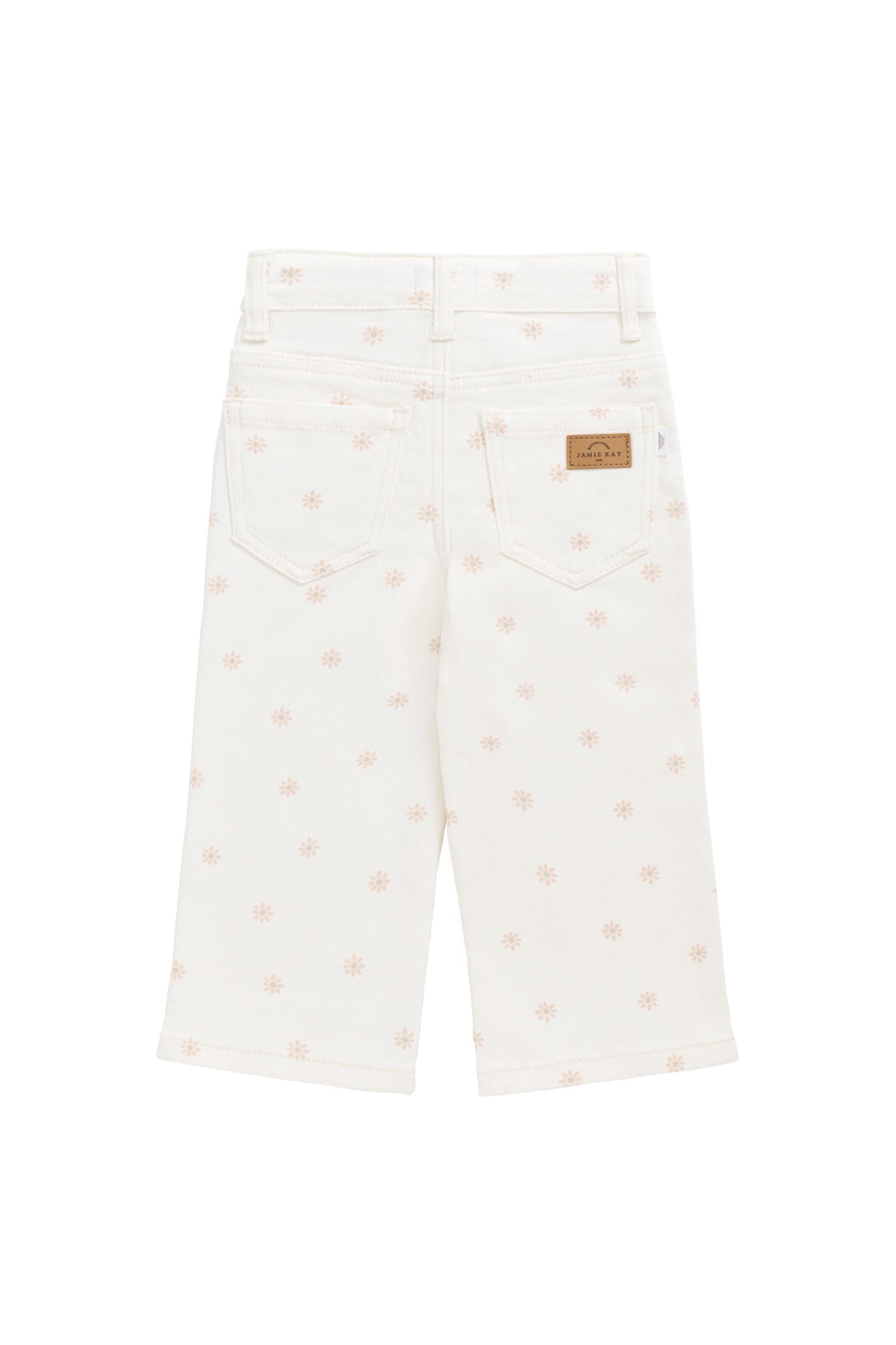 Pantalon en coton-élasthanne uni avec garnitures sans nickel pour filles, pour usage quotidien et décontracté (6 mois–10 ans)