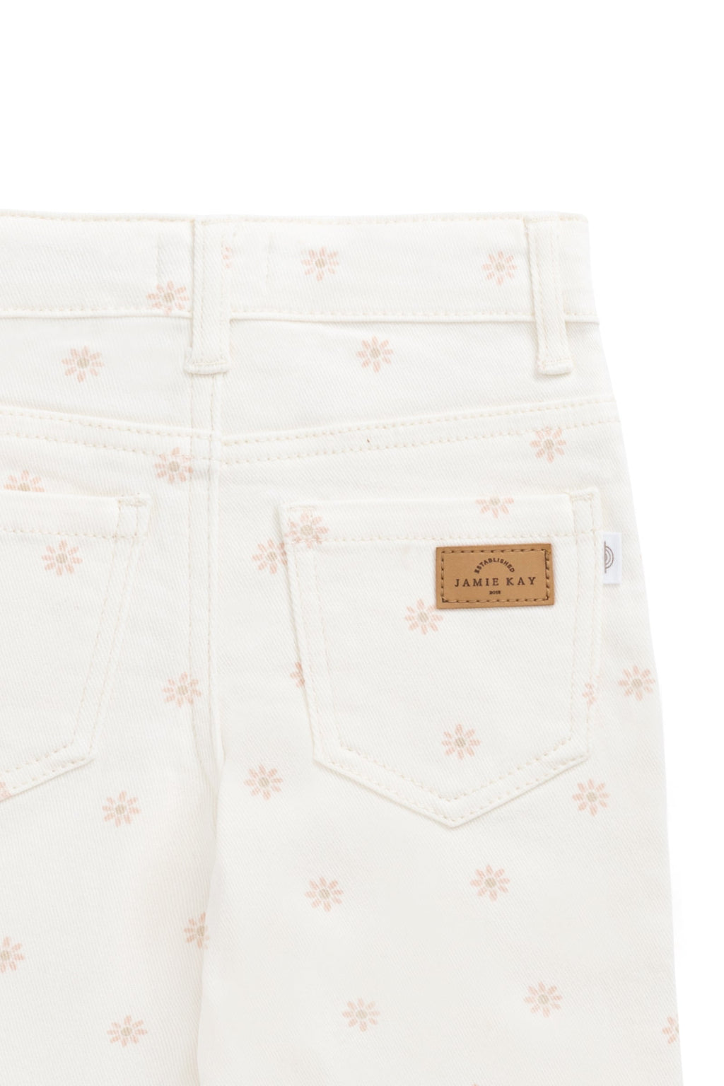Pantalon en coton-élasthanne uni avec garnitures sans nickel pour filles, pour usage quotidien et décontracté (6 mois–10 ans)