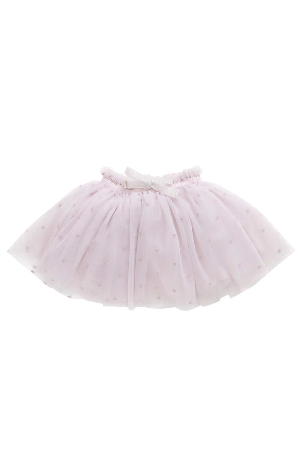 Jupe en nylon à imprimé flocage cœur multicolore romantique avec doublure en coton pour filles, idéale pour les occasions festives et spéciales (6 mois-8 ans)