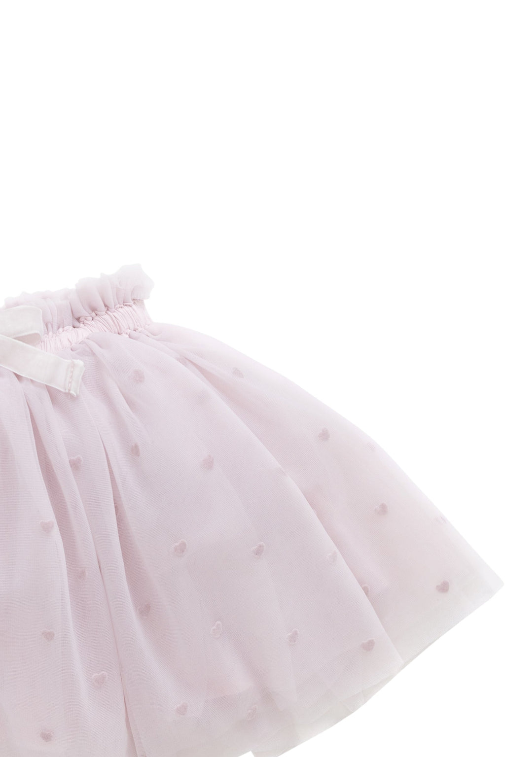 Jupe en nylon à imprimé flocage cœur multicolore romantique avec doublure en coton pour filles, idéale pour les occasions festives et spéciales (6 mois-8 ans)