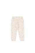 Legging Quotidien Uni en Coton Bio et Élasthanne avec Taille Élastique pour Bébé et Fille (Naissance–10 ans)
